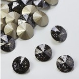 Zdjęcie - Swarovski rivoli stone black patina 10mm
